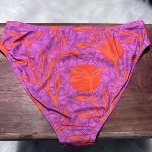 Floral Purple and Orange Bikini Bottom